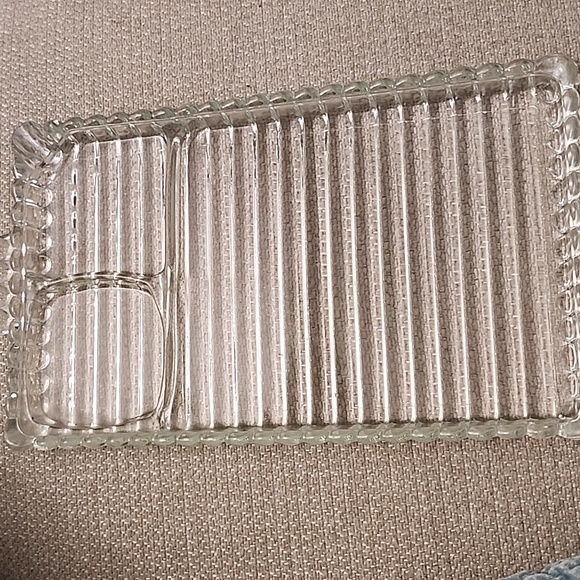 Vintage Hazel Atlas Glass 3-Part tray - Picture 3 of 3